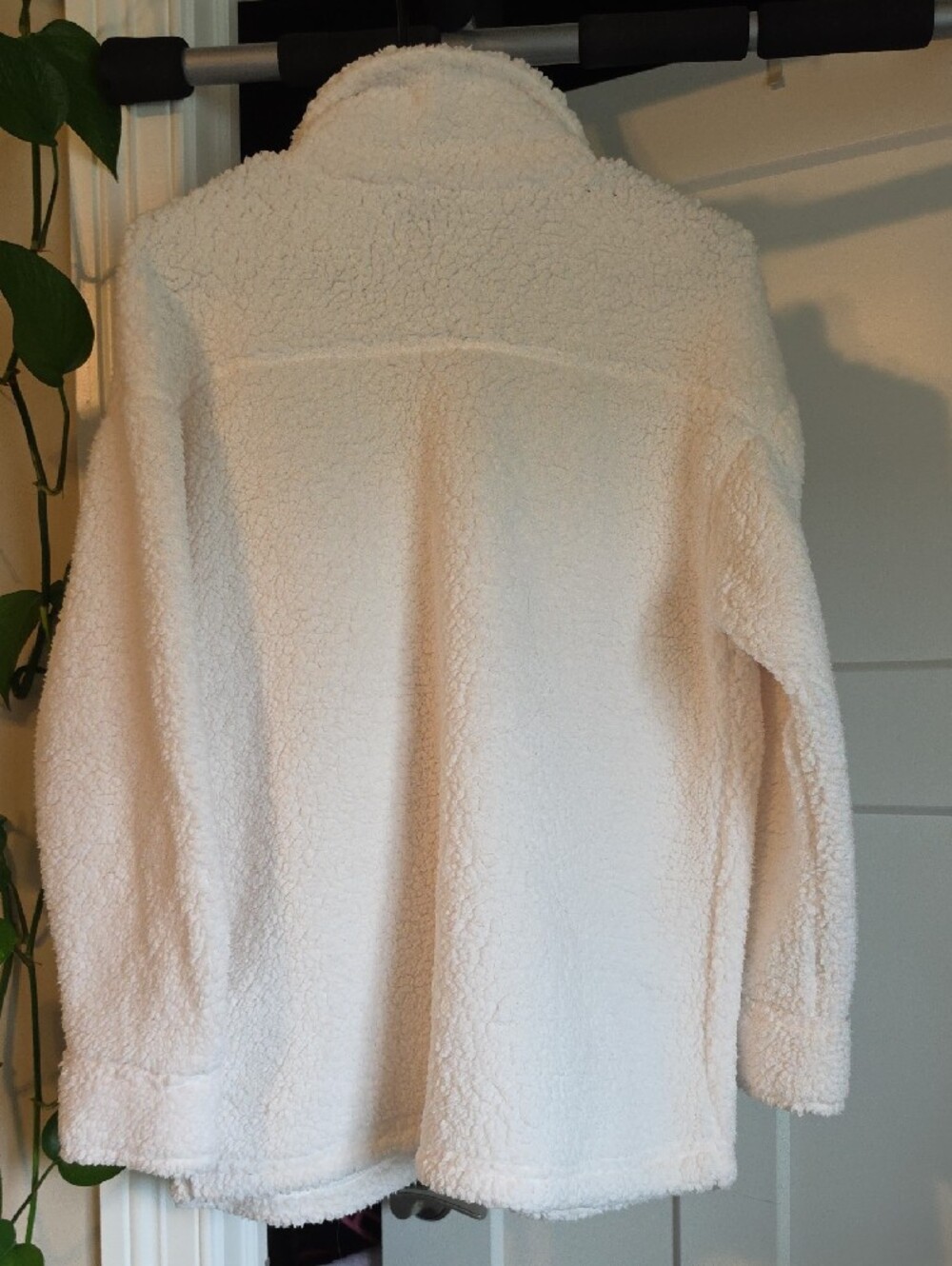32 Degrees Cream Sherpa Button-Front Jacket - Picture 4 of 4